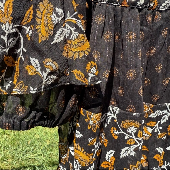 Michael Kors Mixed Botanical Print Georgette Dress Boho Flowy Women’s Size XXS - Picture 9 of 9